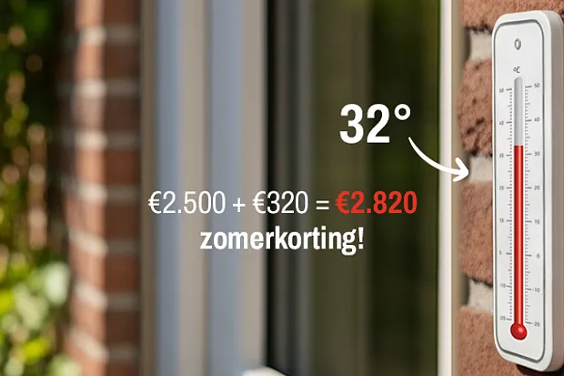 Voorbeeldberekening korting zomeractie Benitech Kozijnen