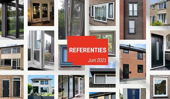 Collage referenties Benitech Kozijnen - een kleine selectie juni 2021 kunststof kozijnen, ramen en deuren