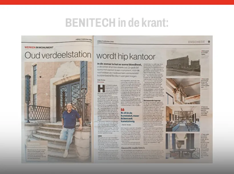 Krantenartikel Benitech Kozijnen in de Twentsche Courant Tubantia