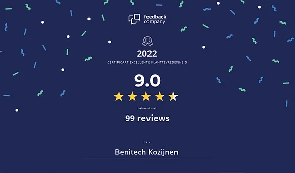 Feedback Company certificaat Benitech kozijnen klanttevredenheid 2022