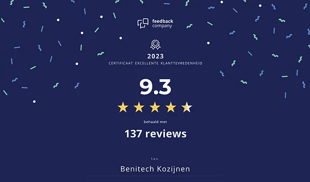 Feedback Company certificaat Benitech kozijnen klanttevredenheid 2023