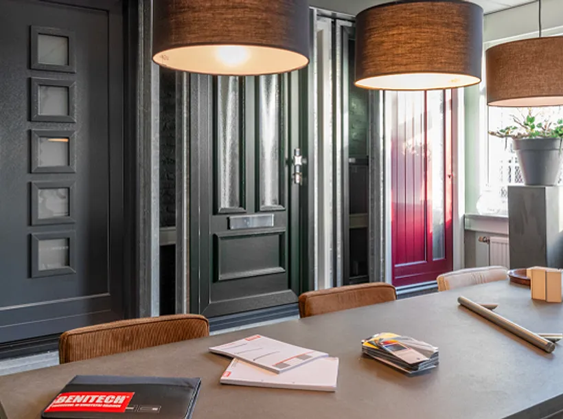 Showroom kunststof kozijnen Benitech Kozijnen met voorbeelden kunststof kozijnen, ramen en deuren