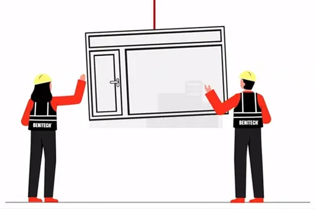 Plaatsing van kunststof kozijnen op stelkozijnen voor optimale montage