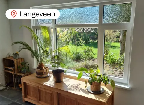 Kunststof kozijn in woning Langeveen met 6 ramen
