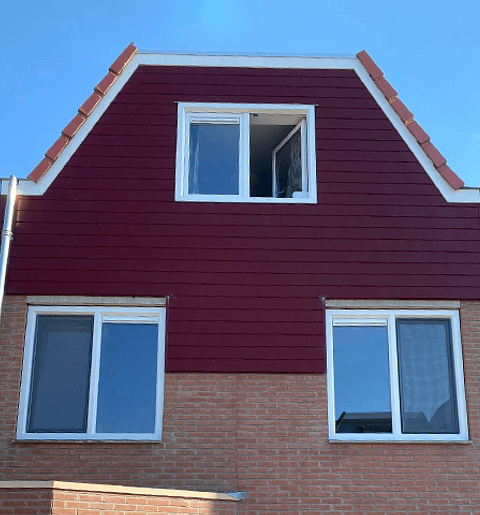 Kunststof kozijnen in gevel woning