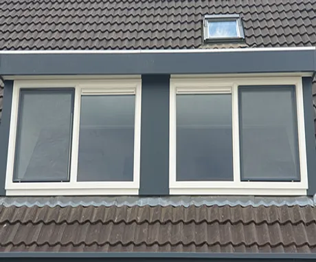 Kunststof dakkapel met 2 kozijnen