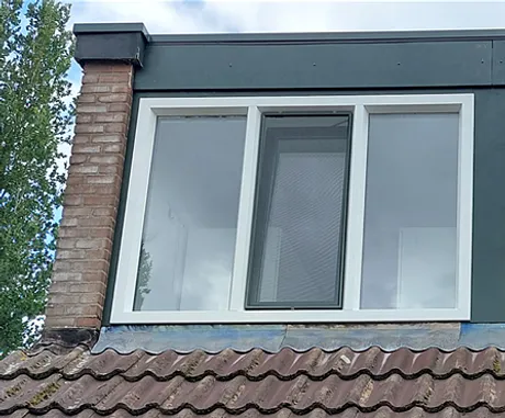 Kunststof dakkapel na renovatie met kunststof