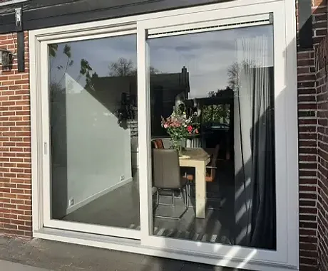 2-delige witte kunststof schuifpui